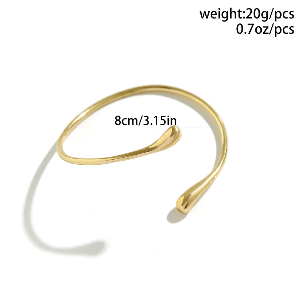 Vintage Adjustable Upper Arm Bracelet – Trendy Geometric Water Drop Bangle for Women