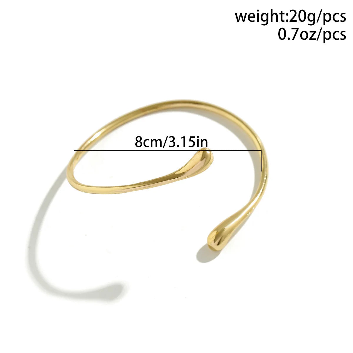 Vintage Adjustable Upper Arm Bracelet – Trendy Geometric Water Drop Bangle for Women