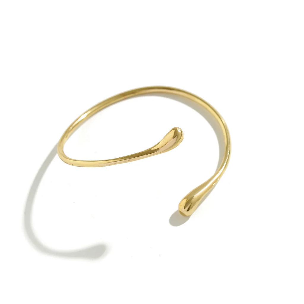 Vintage Adjustable Upper Arm Bracelet – Trendy Geometric Water Drop Bangle for Women