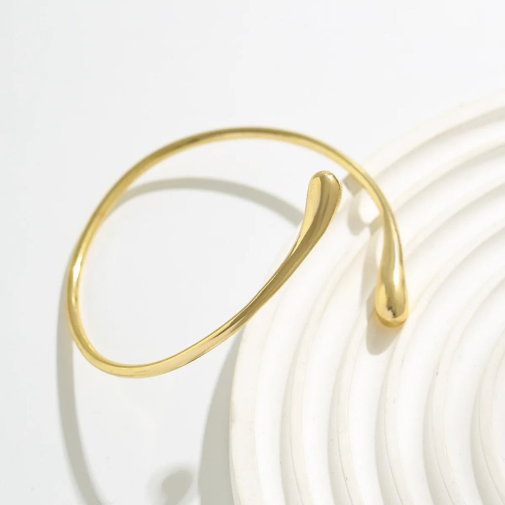 Vintage Adjustable Upper Arm Bracelet – Trendy Geometric Water Drop Bangle for Women