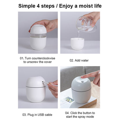 Portable USB Ultrasonic Aroma Humidifier & Diffuser