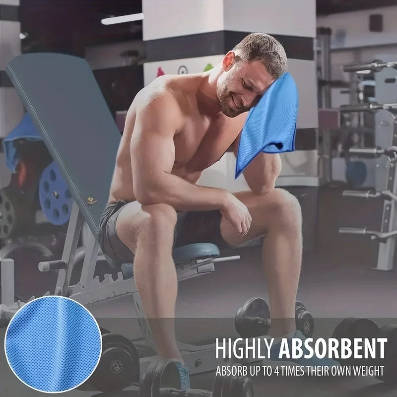 Cooling Sports Towel with Storage Case – Quick-Dry & Ice Blanket for Outdoor Fitness & Camping